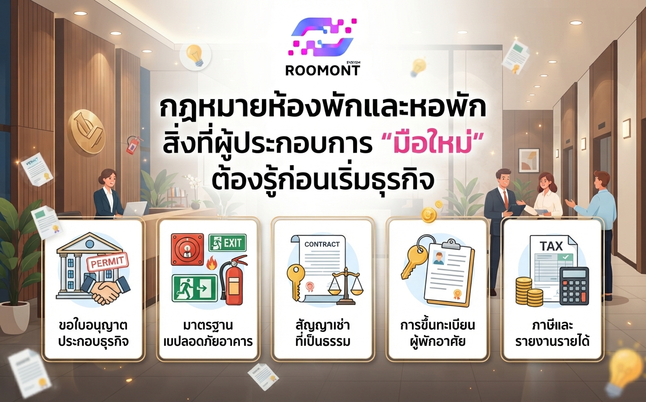 Roomont : กฎหมายห้องพักและหอพัก สิ่งที่ผู้ประกอบการ "มือใหม่" ต้องรู้ก่อนเริ่มธุรกิจ3